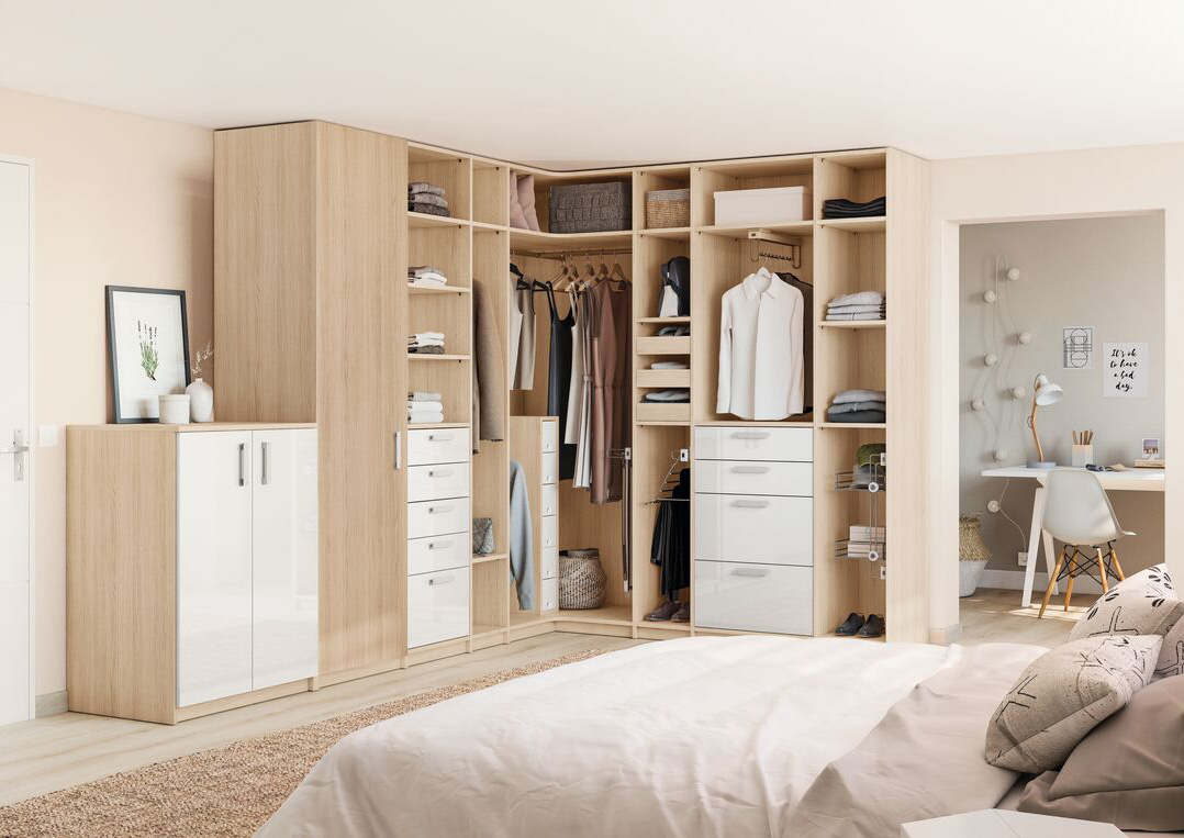 Dressing en angle - rangement sur mesure ILIKO